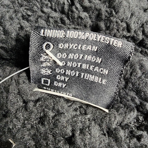 Medium Black and White Geometric Full Zip Lined Hoodie - Picture 9 of 11